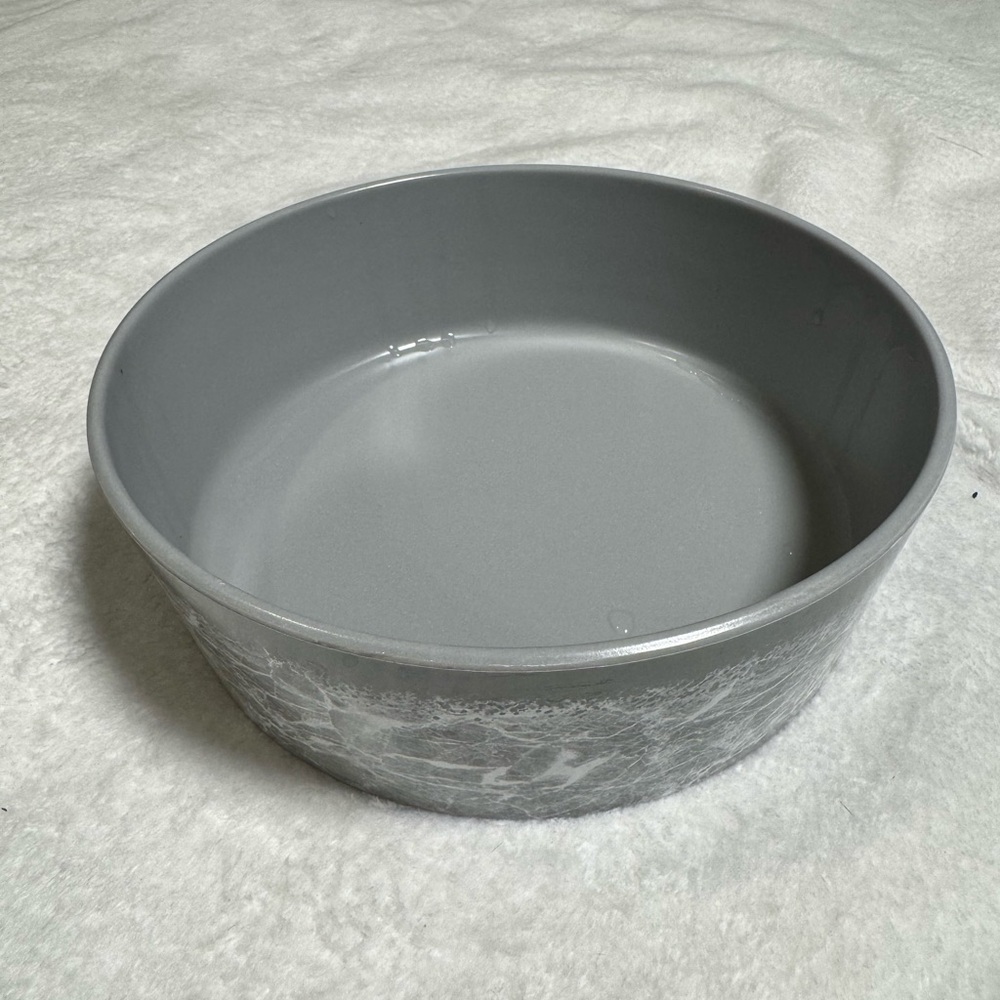 Plastic dog bowl